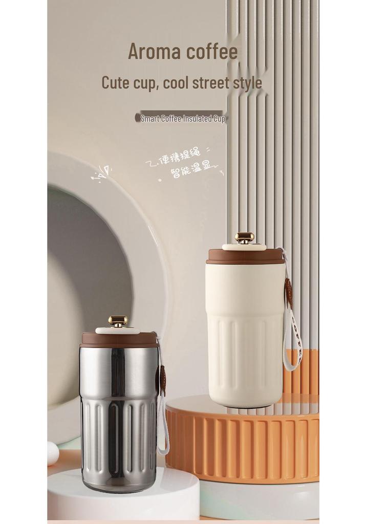 316 Stainless Steel Smart Display Insulated Coffee Mug, Large Capacity with Custom Logo