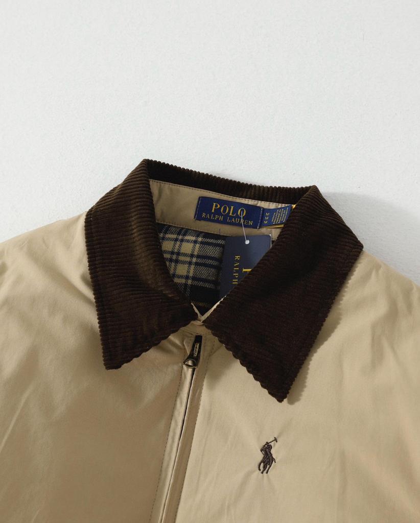 Unisex RL Pony Dicke Reversjacke - Klassische Retro Bestickte Baumwollmode.