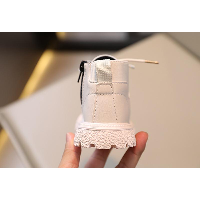 Autumn New Style Children's Fashion British Short Boots / Boys' Side-Zipper Trendy Martin Boots / Girls' Soft-Sole Casual Boots (Solid Color)