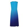 Dames lange jurk Maxi-jurk Casual jurk Zomer Casual mouwloze V-hals Boho taille terugtrekking bedrukte jurk
