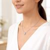 Necklace White Stone Heart Summer New Fine Jewelry Europe Sterling Silver Romantic Love Gift for Women Men