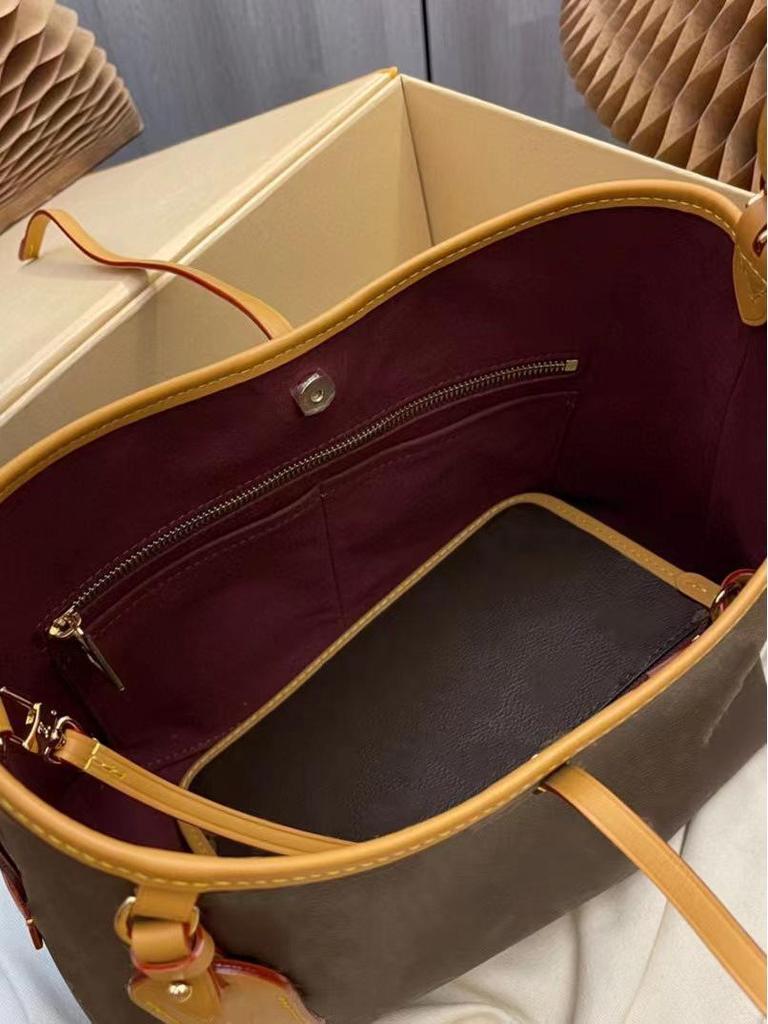 2025 Monogram Damen-Tragetasche (klein): Vintage-Umhängetasche, Schultertasche, Einkaufstasche für Mutter und Kind