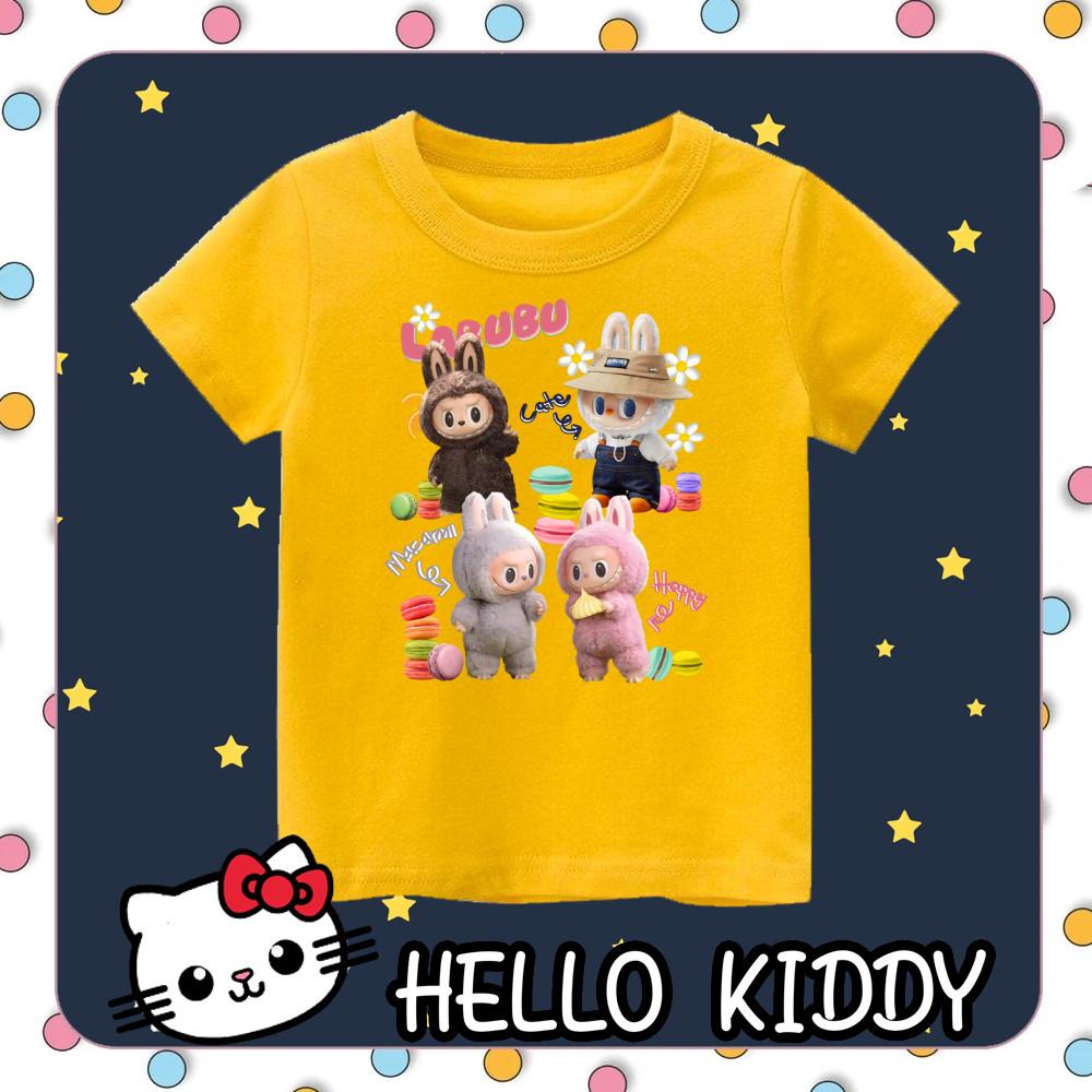 100% PREMIUM COTTON LABUBU 19 THE MONSTERS Kids T-Shirt Tops Budak Kid Children Kanak Unisex Girl Boy Lelaki Perempuan