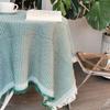 Waffle Texture Garden Table Cloth White Dinner Tea Table Covers Round Table Tablecloth  Dessert