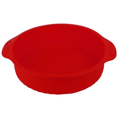 11,42palcová kulatá 3D silikonová forma na pečení dortů pro DIY pečení, plech na dorty(Červené)