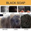 2pcs Hair Darkening Shampoo Bar Solid Black Soap Shampoo Anti Gray Hair Soap Variety Of Plant Essences eactivates Hair Color Pigments
