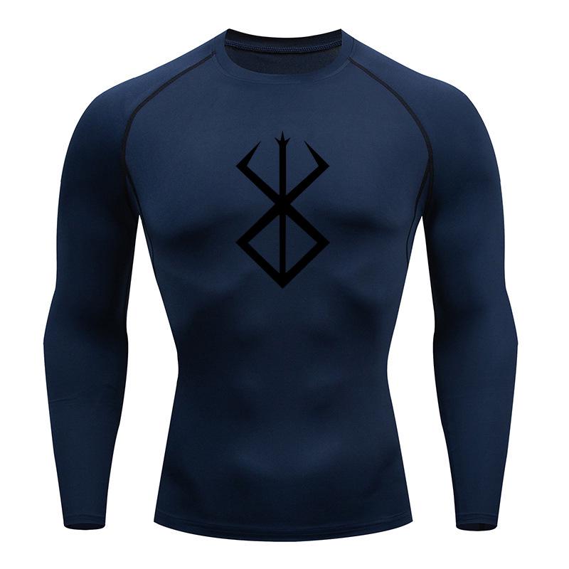 Men's Quick-Dry Compression T-Shirts: High Elastic, Moisture-Wicking Activewear for Basketball, Fitness, and Running.
