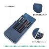 Family Leather Fountain Pen Case with Magnetic Divider Holds 6 Large Capacity Contact's Design, Pens, (Blue)