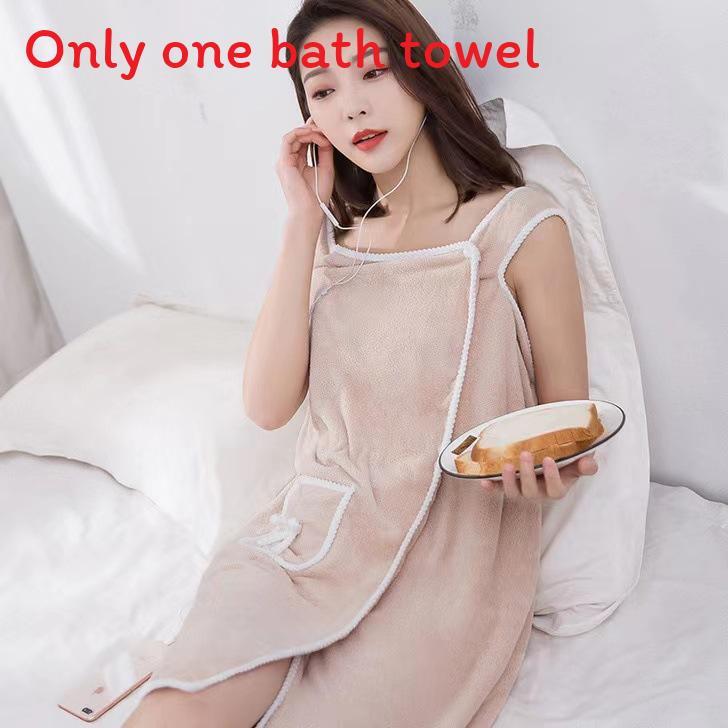 Luxury Coral Fleece Bath Wrap With Absorbent Toweling For Adults Home Spa Use