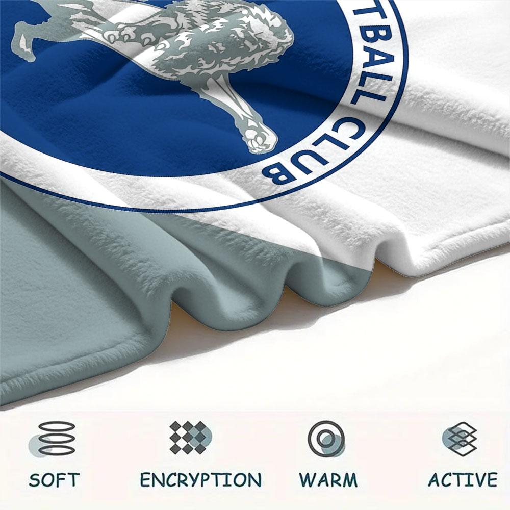 Millwall Printed Flannel Blanket, soft throw for bedroom sofa, washable, Christmas present, great gift.
