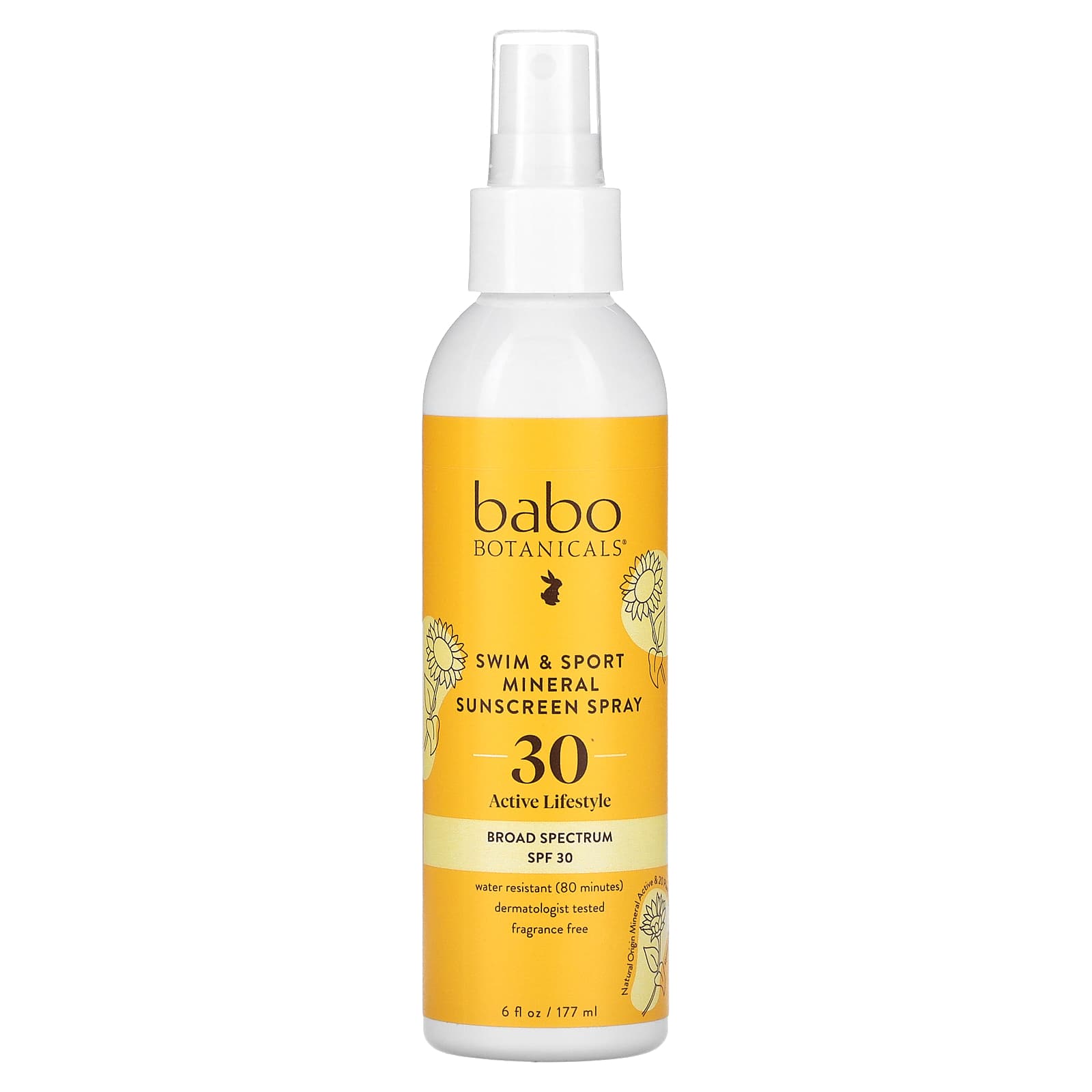 

Swim & Sports, Mineral Sunscreen Spray, Spf 30, 177Ml(6Fl Oz)