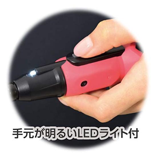 Nitto Electric Assisted Screwdriver Pindra USB Rechargeable Electric Manual with LED Light Chuck 6.35mm HSD-G01P-1B
