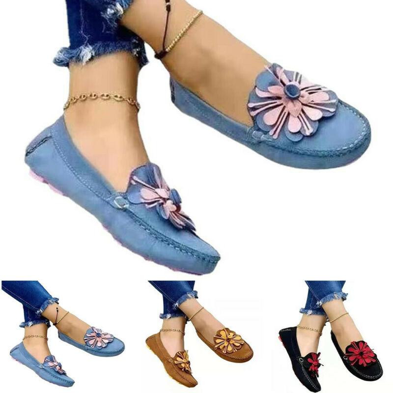 Women's PU Closed Toe With Flower Flat Heel Flat Shoes
