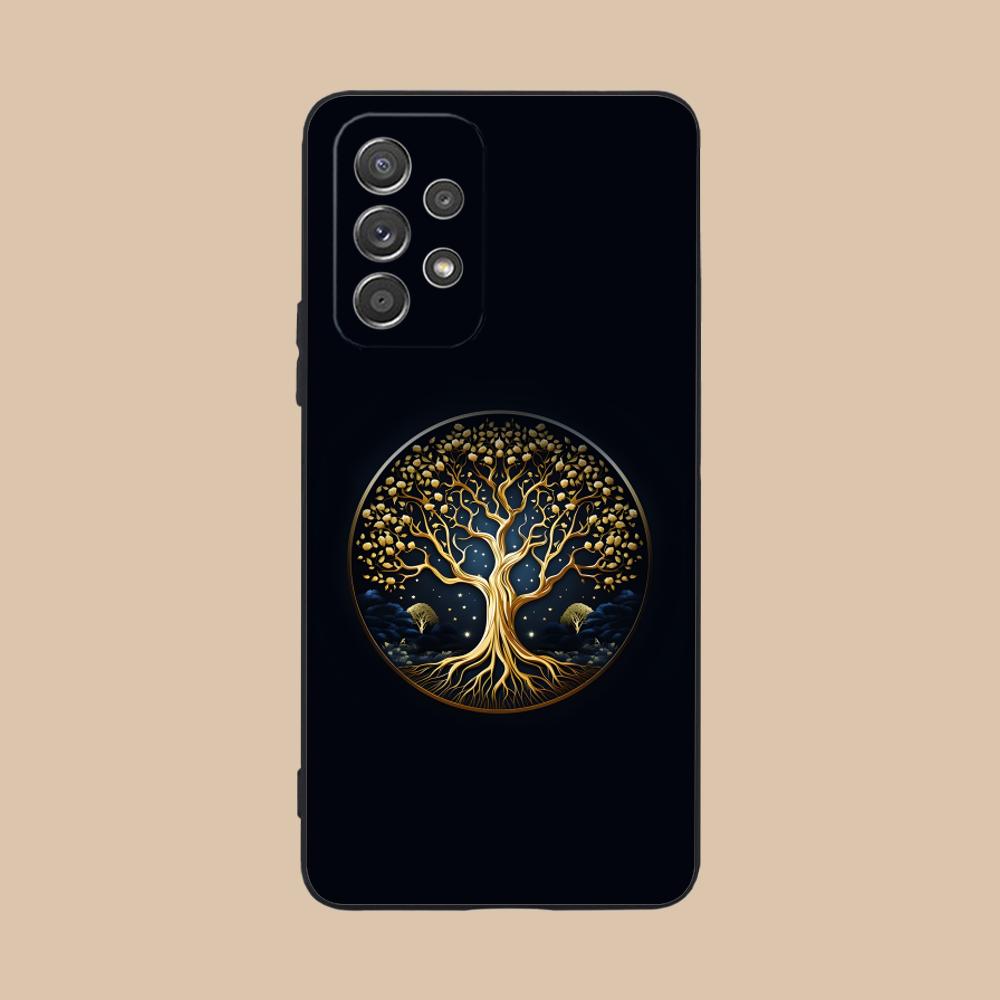 World Life Tree Mobile Phone Case for Samsung Galaxy M55 54 42 35 34 33 32 23 22 15 14 13 12 F55 5G Colorful Cover Cover Pretty