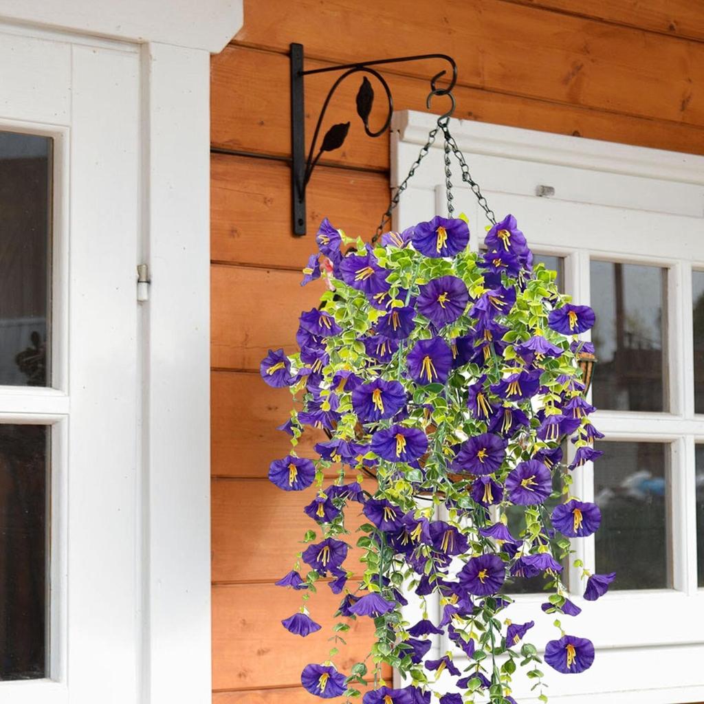 Outdoor Artificial Flowers Artificial Plants Outdoor 4Piece Petunias Silk Bouquet Weatherproof Fade-Proof For Balcony Garden