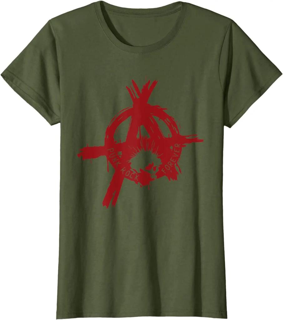 Punk Rock Rifiutare Resistere Ribellarsi Rivolta Simbolo Anarchia T-shirt Nuova 100% Cotone Casual Manica Corta Girocollo T-shirt da Uomo