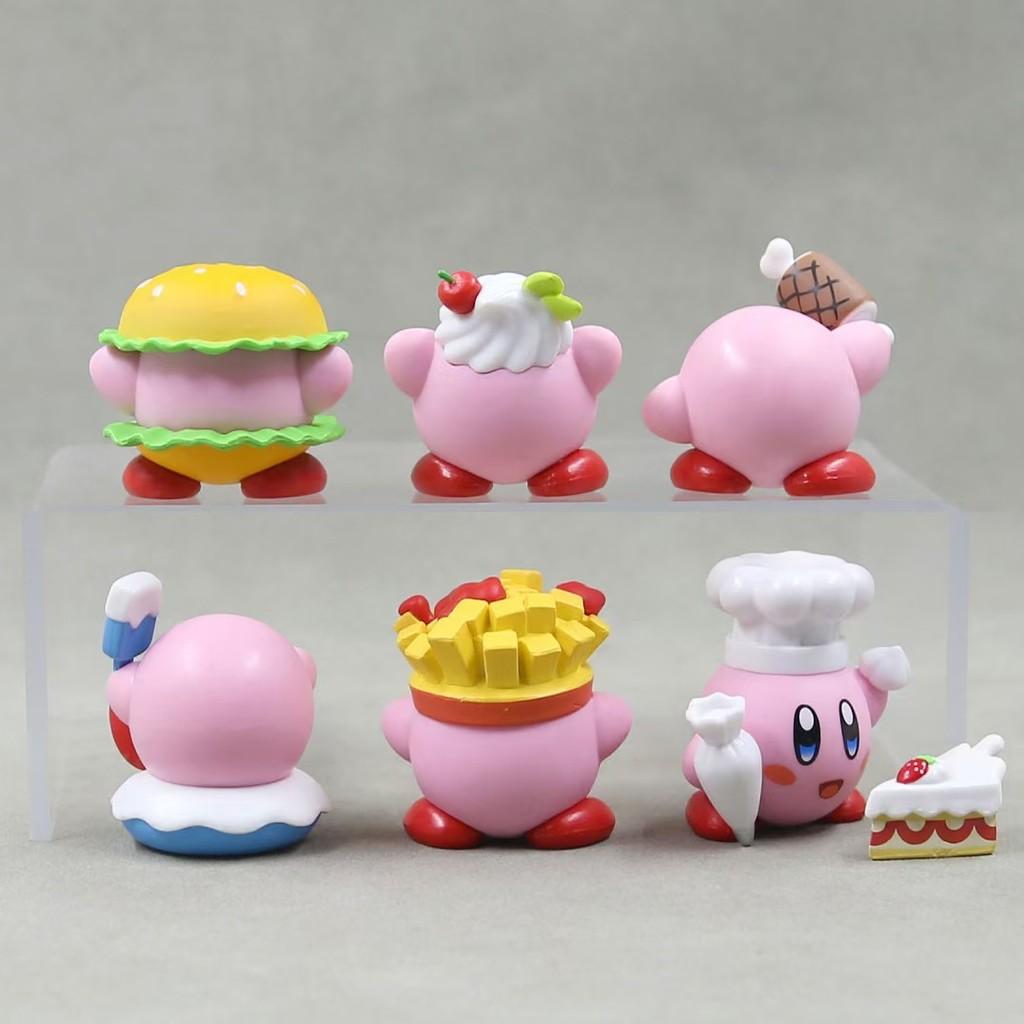 6 Style Delightful Kirby Food Figurines Pvc Cute Anime Character Decor Car