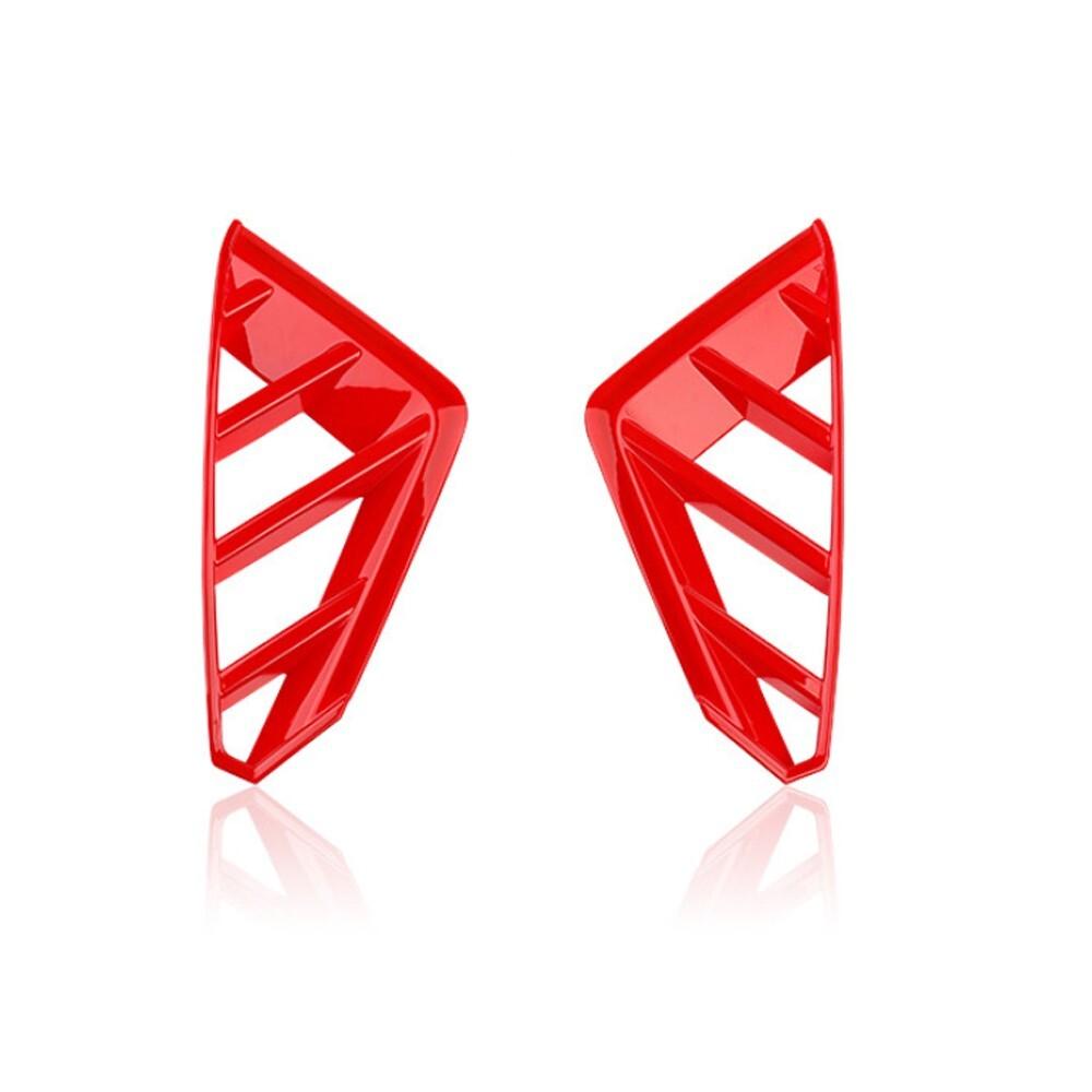 Left+Right Front Fog Light Lamp Cover Trims, Red For Hyundai Elantra N 2022 2023