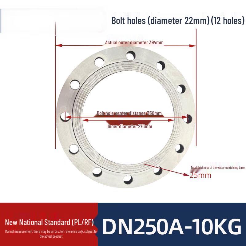 Zhongge Q235 DN250 Aluminum Alloy Flange Plate