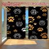 2D FLAT PRINTING 2pcs Curtains (Without Rod) Golden and White Pawprints Holiday Ramadan Printed Curtains Fabric Curtains Outdoor