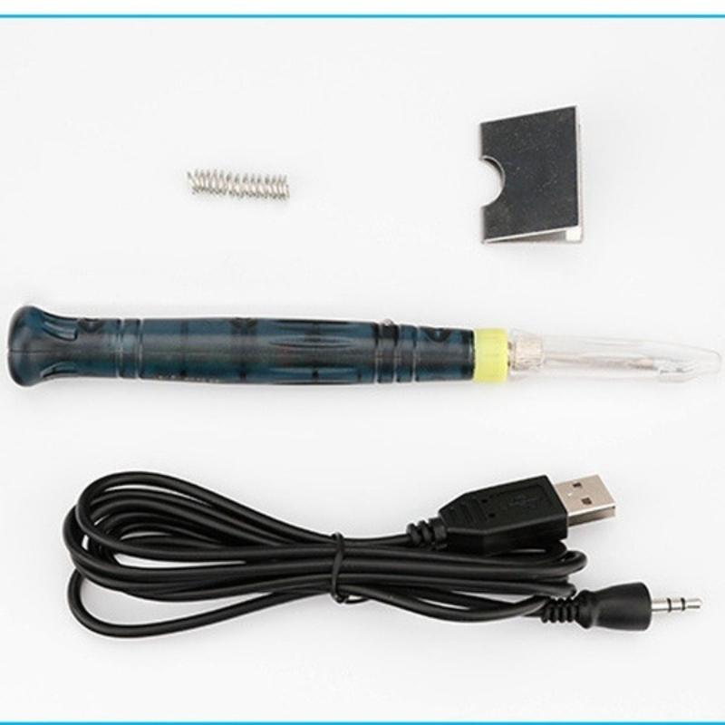 

1 шт. Міні-портативний USB 5V 8W Електричний паяльник-ручка з наконечником, сенсорним перемикачем для DIY-ремонту