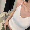 Sommer V-Ausschnitt Strick-Camisole: Ärmelloses, vielseitiges Oberteil für Damen