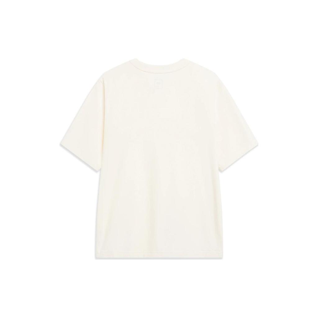 Li-Ning Pure Color Antibacterial Short Sleeve T-Shirt Men Tops Off-White AHST187-13