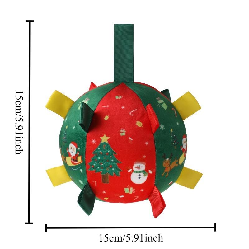 1Pcs Chew Ball Durable Christmas Dog Molars Interactive Fun Bit-Resistant Puzzle Time-killing Pet Toy Healthy Material