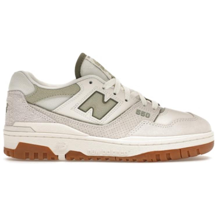 New Balance Dámské 550 Jarní kolekce - Olivín Dámské tenisky Bílá Reflexe Mořská sůl BBW550FO