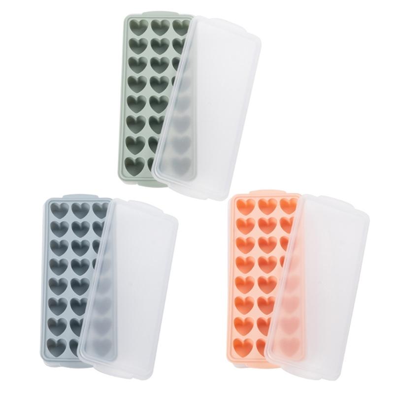 Flexible Ice Cube Molds DIY Cute Heart Shape Silicone Ice Cube Tray Ice Cube Makers Reusable Ice Cube Tools for Kitchen
