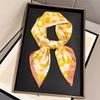 Early spring new Korean versatile silk scarf femininity atmosphere square scarf with sunshade and breathable small scarf