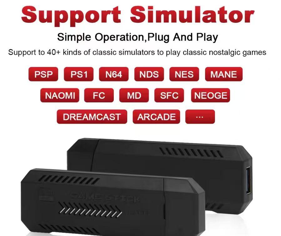 NEW Upgrade X2 PLUS Gamestick 3D Retro Video Game Console Wireless Controllers HDTV Out 15000 Games 40 Emulators for PSP/PS1/MAM