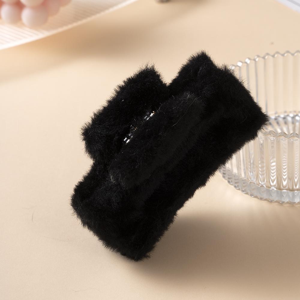 

10,5 см Плюшевые Пластиковые Заколки-крабы для волос Корейская Милая Заколка-автомат Большая Заколка Женщины Девушки Хвост Модные Аксессуары для волос