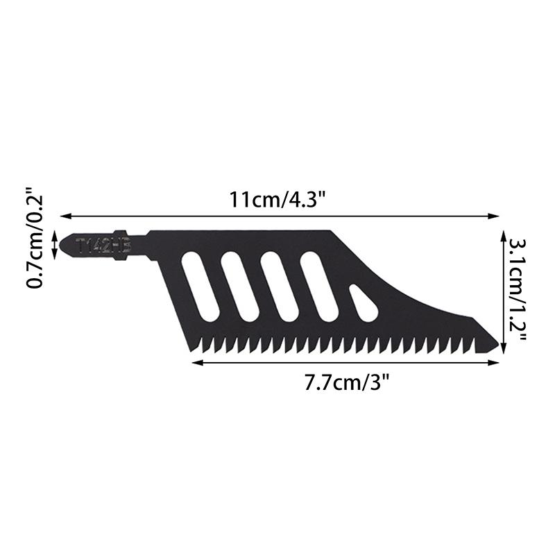 B17B T142Hb Curved Jigsaw Blade-5Pcs T Shank Flush Cutting Replacement Blades For Precision Cuts