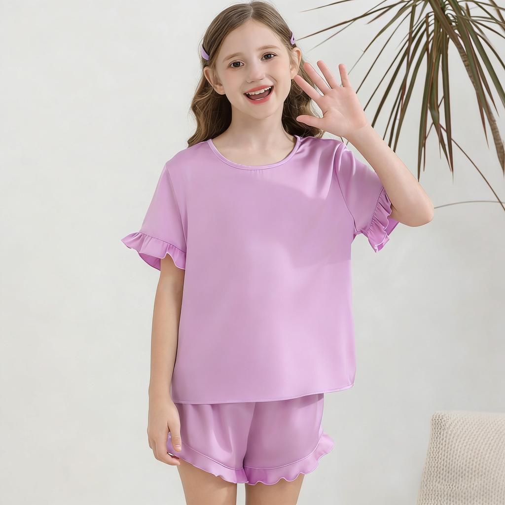 Children's Sleepwear 2-piece Home Clothes Short Sleeve Shorts Sleepwear Set