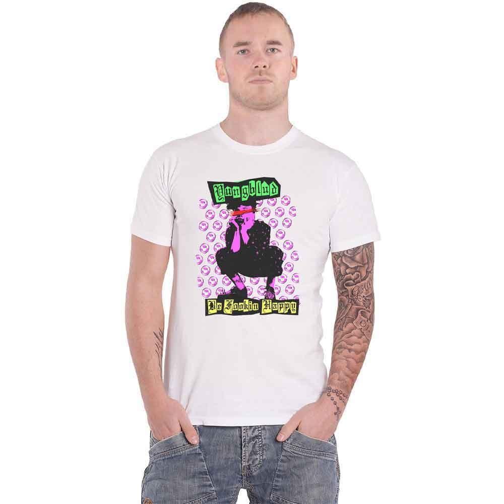 Yungblud T Shirt Punker Be Happy Logo new Official Mens White S