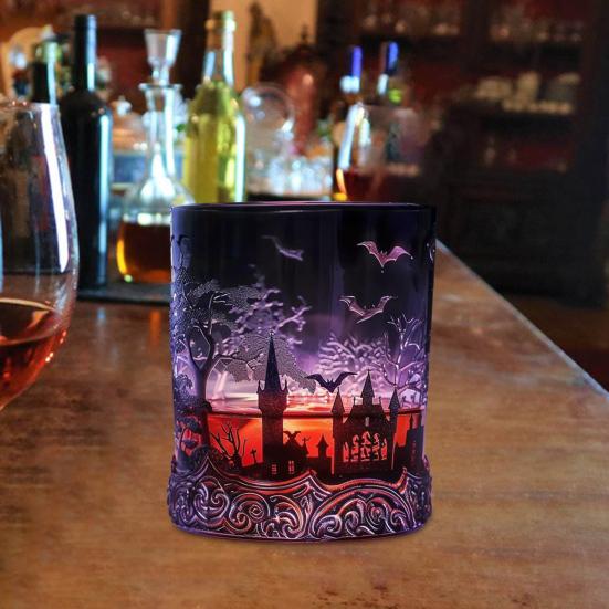 Halloweenská láhev na whisky Gotický styl Magický lektvar Skleněná karafa na whisky pro sběratele Dárky pro tátu manžela Sváteční barová dekorace