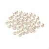 100Pcs Beads with Hole Loose Arts White Threading Spacer for Bangle Tiara Earring