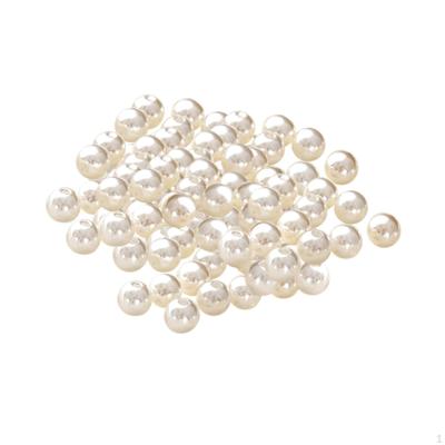 100 Pièces Perles avec Trou Vrac Loisirs Créatifs Fil Blanc Espacement pour Bracelet Tiara Boucle d'Oreille
