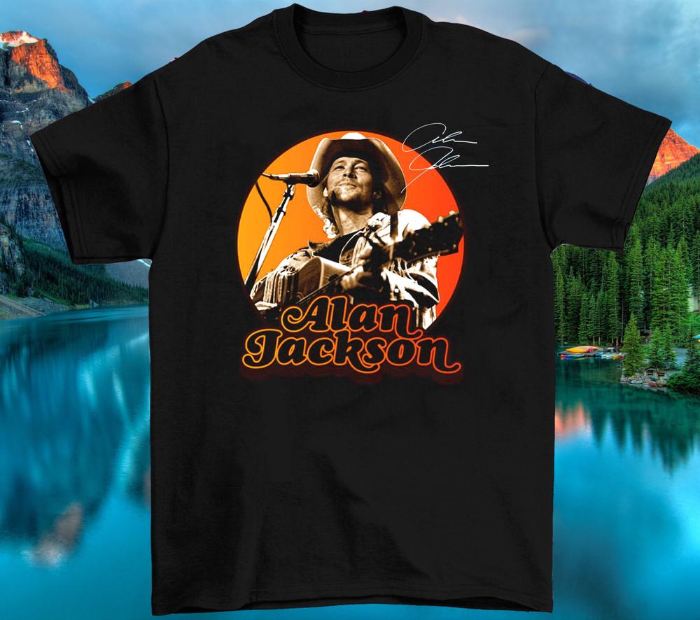 Alan Jackson Country Music Star Cotton All Size Black Unisex T Shirt Unisex T-Shirt S