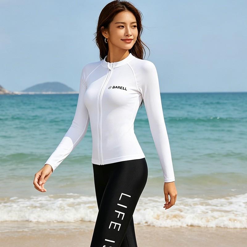 Womens Rash Guard Set Long Sleeve Pants Quick Dry UV Protection Snorkeling Surfing Wetsuit Swimming Diving