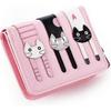 Cute Mini Wallet, Cartoon Cat Girl Coin Purse, Leather Coin Purse With Zipper, Cute Gifts For Girls(