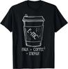 Funny Science Coffee Energy Milk Coffee Tshirt Y2k Top Emc2 Funny Printed Graphic T Shirts Casual Loose Streetwear Unisex