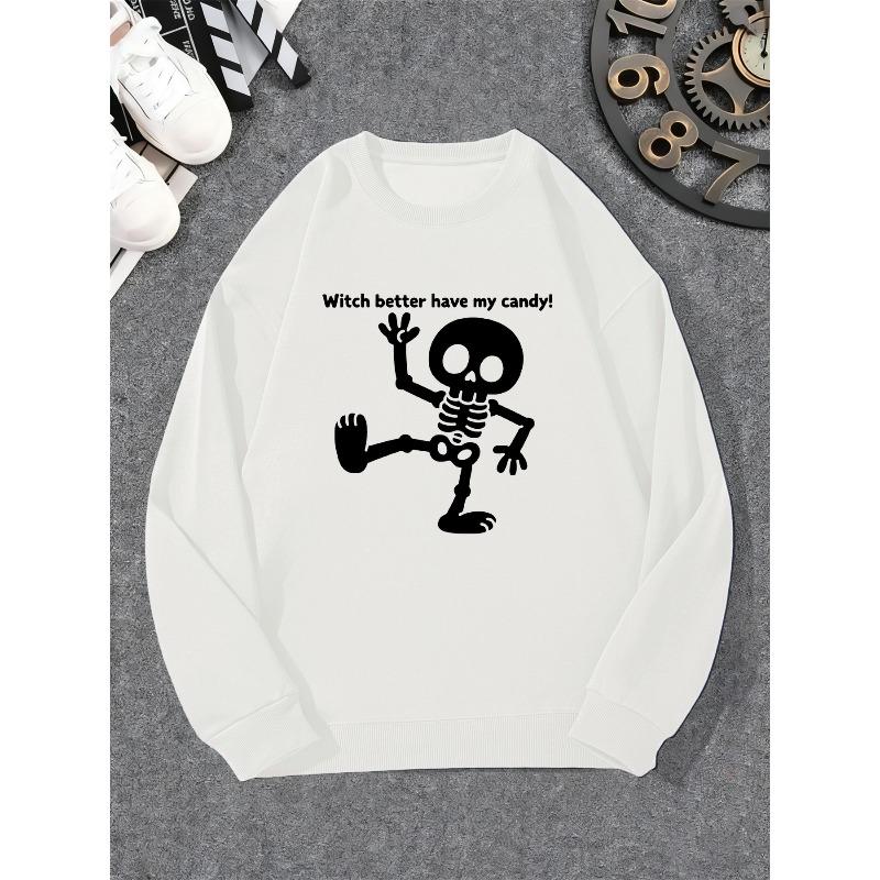 Men's "Witch better have my candy!" Graphic Casual Crewneck Sweatshirt