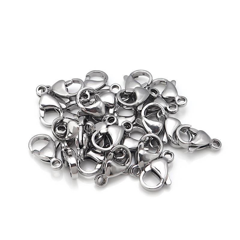 25pcs/lot Stainless Steel Lobster Clasps Gold Color Necklace Connector End Clasps For Jewelry Making DIY Bracelet Accessories