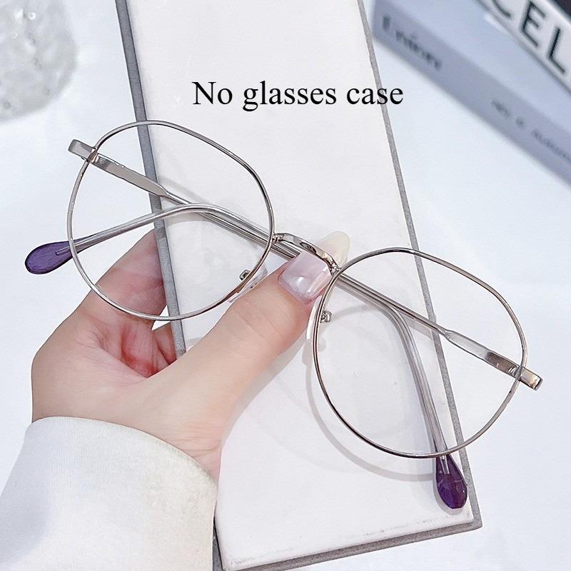 Stylish Metal Frame Anti Blue Light Glasses Flat Mirror Anti Radiation Computer Glasses for Eye Protection