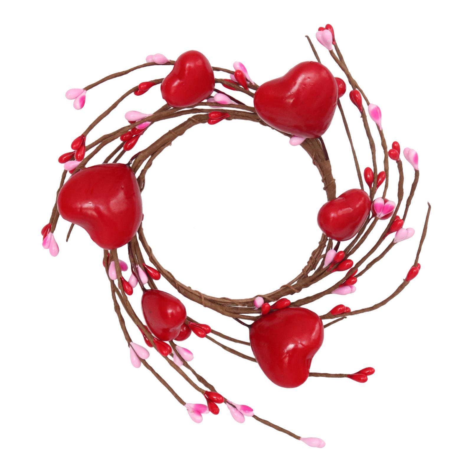 Valentine s Day Candle Ring Berries Wreath for Birthday Wedding Thanksgiving