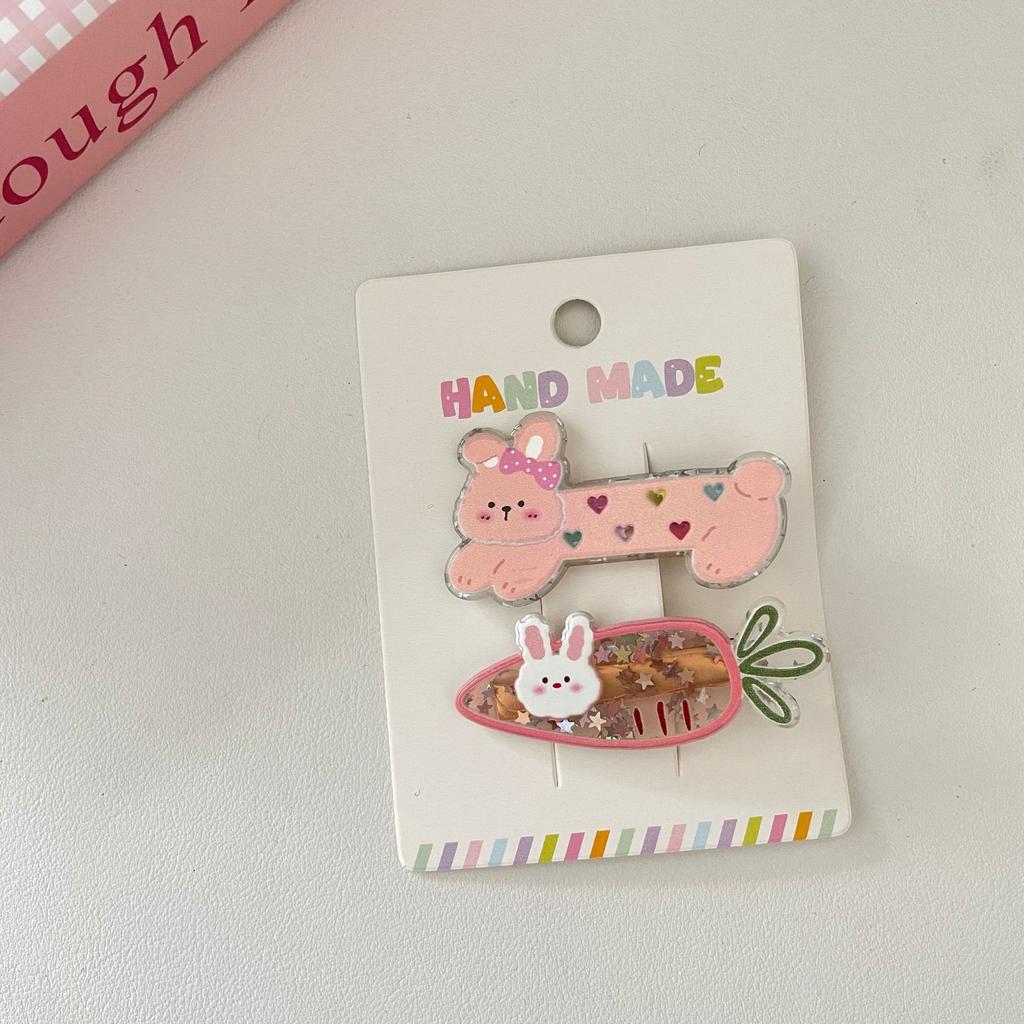 2pcs Cute Cartoon Creative Dog Bone Hair Clip a Pair of Clips Headband Bangs Clip for Women Forehead Side Clip