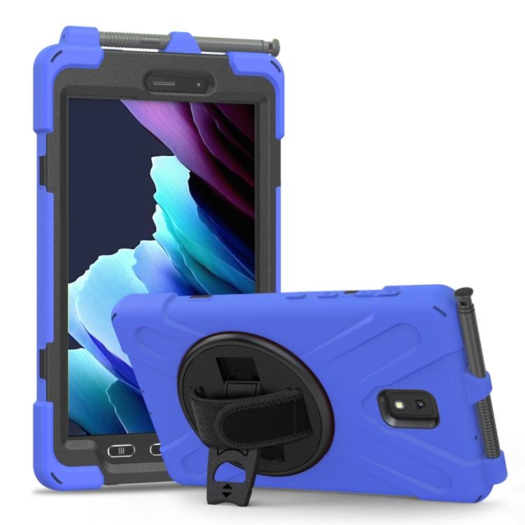 For Samsung Galaxy Tab Active 3 T570 / T575 8.0 Shockproof Colorful Silicone + PC Protective Case with Holder & Shoulder Strap & Hand Strap