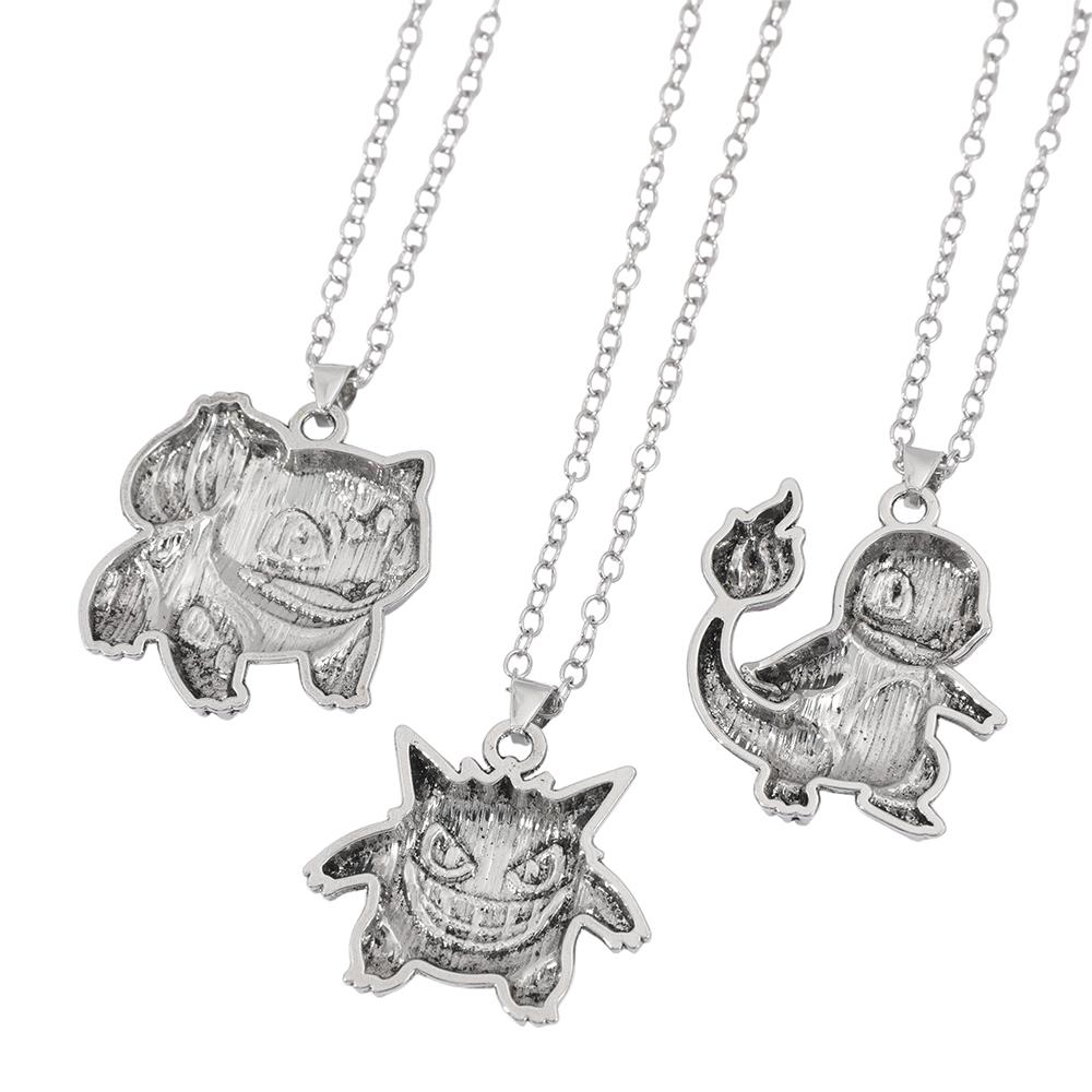 New Digital Monster Bulbasaur, Charmander, Gengar Alloy Metal Pendant Necklace Jewelry